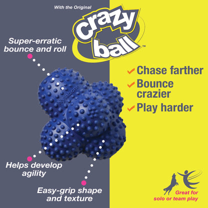 Power Play Crazy-Ball Dog Toy, Dog Balls, Interactive Dog Toys, Large